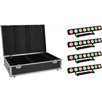 Projetor de painel LED EUROLITE PMB-8 COB QCL 30W — conjunto de 4