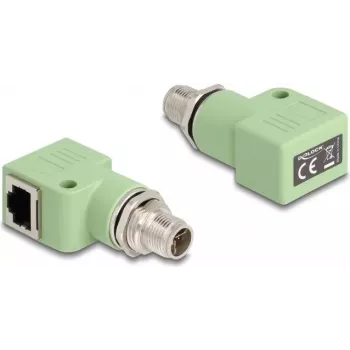 Conector DeLOCK 60681 M12 RJ45 verde M12 RJ45 banhado a ouro