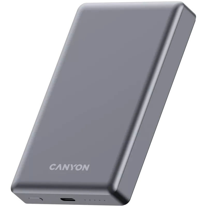 Canyon OnCharge 510 - Powerbank - 10.000 mAh - entrada USB-C - saída USB-C PD 20W + Wireless Magnet