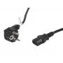 Cabo de alimentação LANBERG CA-C13C-11CC-0050-BK – 5 m, conector fêmea C13 para CEE7/7, C13 angular