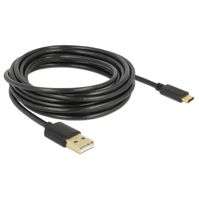 Cabo USB DeLOCK 83669 USB 2.0 4 m USB A USB C preto
