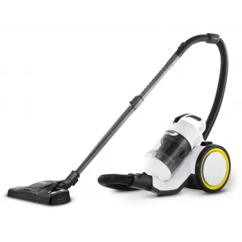Aspirador cilíndrico Karcher VC 3 — aspirador a seco para casa, 700 W, 0,9 L sem saco, HEPA 13, tubo telescópico, mangueira de 1,5 m