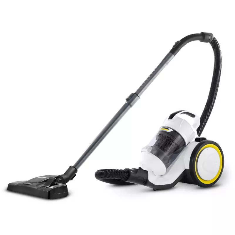 Aspirador cilíndrico Karcher VC 3 — aspirador a seco para casa, 700 W, 0,9 L sem saco, HEPA 13, tubo telescópico, mangueira de 1,5 m