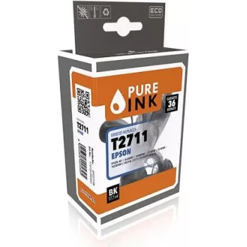 PURE INK EPST2711BK PI EPSON T2711 WF tinta preta HC reconstruída 1100 páginas chip 17,7 ml - compatível - preto