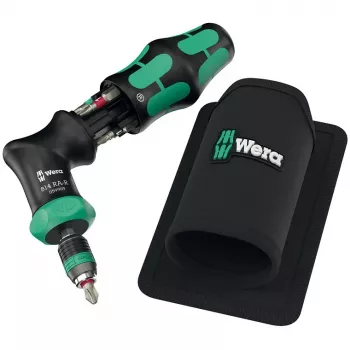 Chave de fendas multibit Wera Kraftform Kompakt Pistol RA-R 1 7 peças
