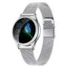 Smartwatch ORO-MED ORO-SMART CRYSTAL SILVER — caixa redonda em metal, LCD 240 × 198, ecrã de 1,04 polegadas, Bluetooth 4.0, à prova de água, bateria de 120 mAh