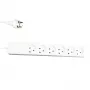 Extensão elétrica Garbot 24155124-3EE 3 m 6 tomadas AC para interior branco