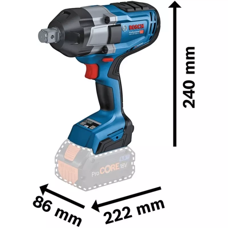 Bosch GDS 18V-1050 H Professional 1750 RPM preto, azul