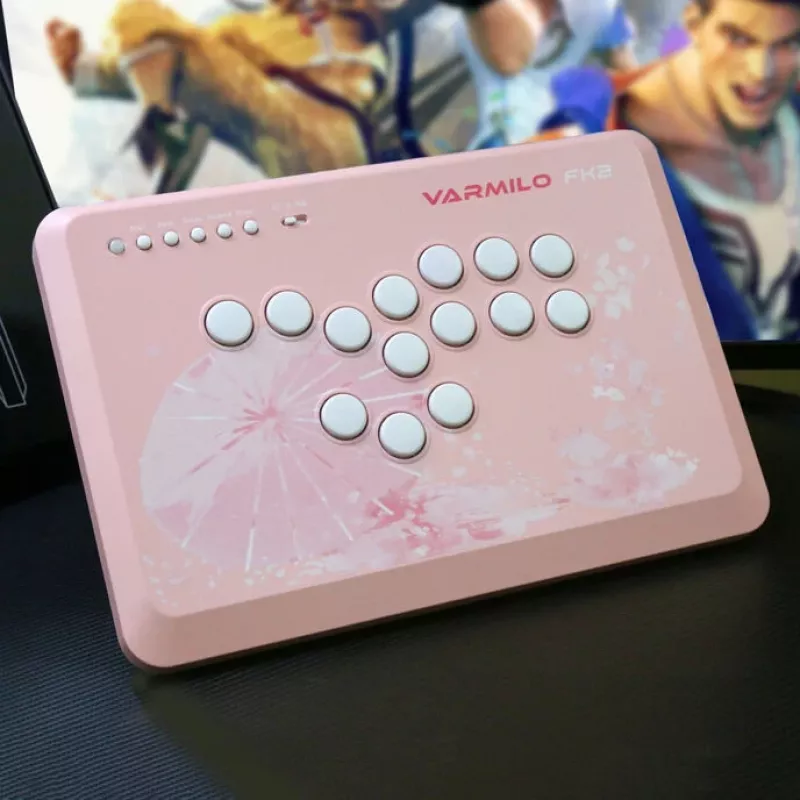 Comando Arcade Gaming Varmilo FK2 Sakura GAJO-952 com fios layout compacto