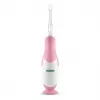 Escova de dentes elétrica neno Denti rosa para criança — vibratória, cerdas macias, pilha AAA, temporizador de 2 minutos