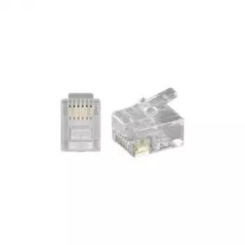 Goobay 58626 conector de fio RJ-12 transparente (58626)