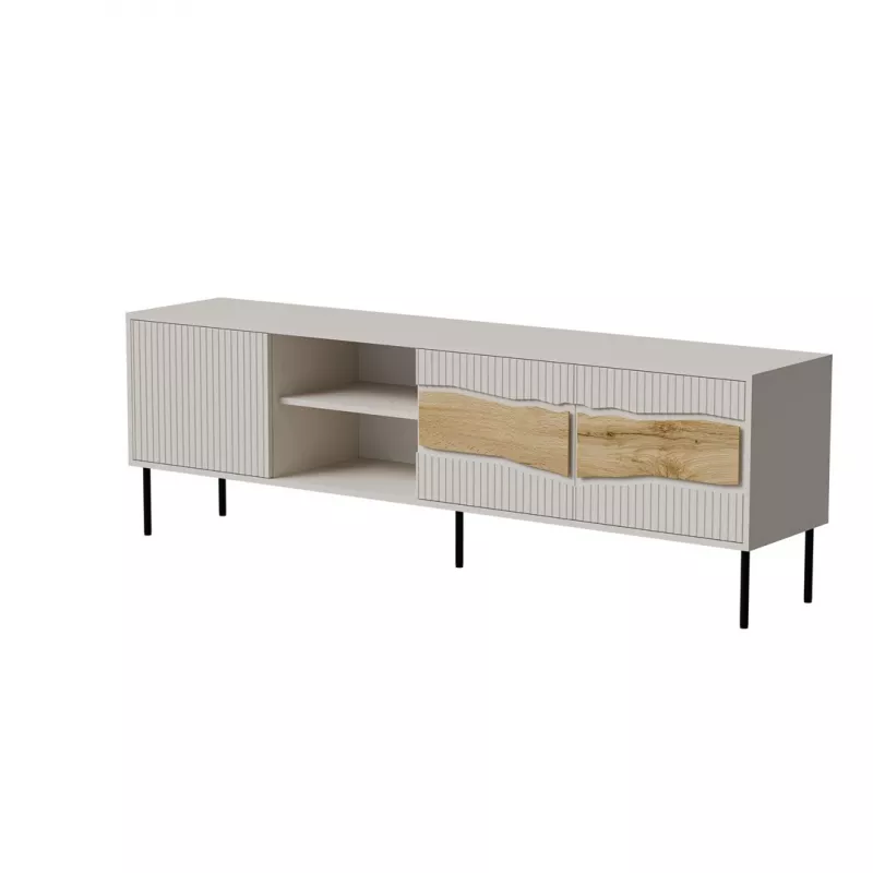 Móvel de TV cama meble INSERTO 3D1W 190x40x62 cm acabamento cashmere com LED