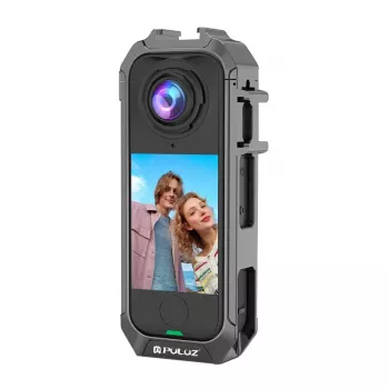 Capa de proteção metálica Puluz para Insta360 X4 Air (cinzento)