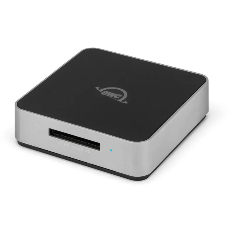 OWC Atlas OWCTCCFXB4RDR leitor/gravador de cartões USB4 CFexpress Type B 4.0, adaptador CFexpress de A para B incluído, alumínio
