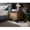 Cama Meble NORD mesa de cabeceira, conjunto de 2 unidades, 40×38×45 cm, carvalho Wotan/antracite