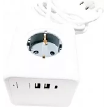 Cubo de tomadas Technaxx 5004 branco ficha com terra 1 unid. (5004)