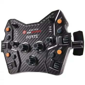 Button Box Asetek SimSports Forte GT — painel de controlo de corrida compacto com botões configuráveis e codificadores rotativos
