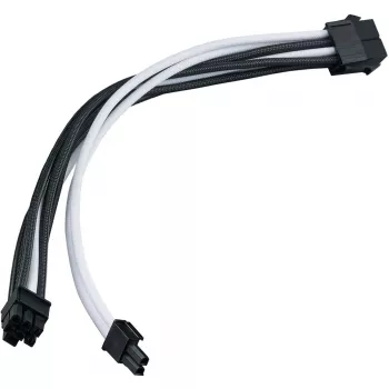 Cabo de extensão de alimentação SILVERSTONE PP07E 8‑pin PCIe 30 cm (preto/branco)
