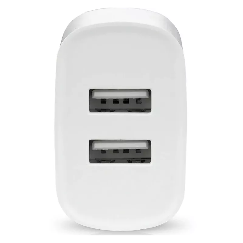 CARREGADOR DE TELEFONE 2X USB 2, 4A 12W BRANCO
