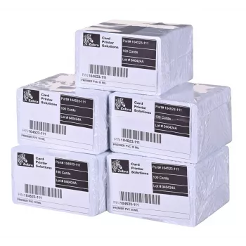 Cartões PVC Premier Zebra, 30 mil (5 embalagens x 100)