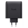 Carregador TRUST Maxo 100W 2 portas USB-C GaN — 100 W, 2× USB-C, máx. 20 V, cabo de 2 m, preto
