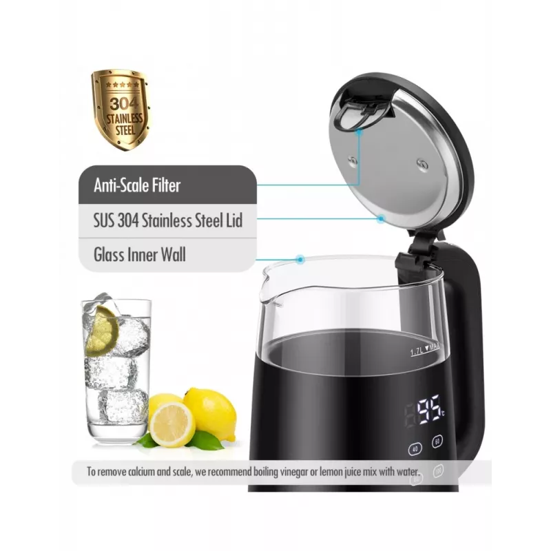 Chaleira elétrica Forme FKG-4017 1,7L 2200W Preto