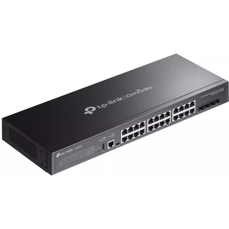 Switch de rede TP-Link Omada SG5428X gerido L3 Gigabit Ethernet (10/100/1000) preto