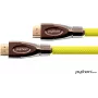 Cabo de ligação PYTHON High-Speed-HDMI com Ethernet 4K2K / UHD - ATIVO (chipset Redmere) - OFC - malha de nylon amarela - 30m - Série PYTHON