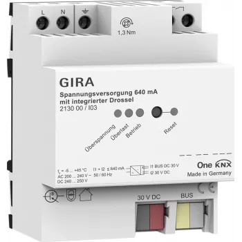 Fonte de alimentação Gira KNX 640 mA módulo de bobina modelo 213000