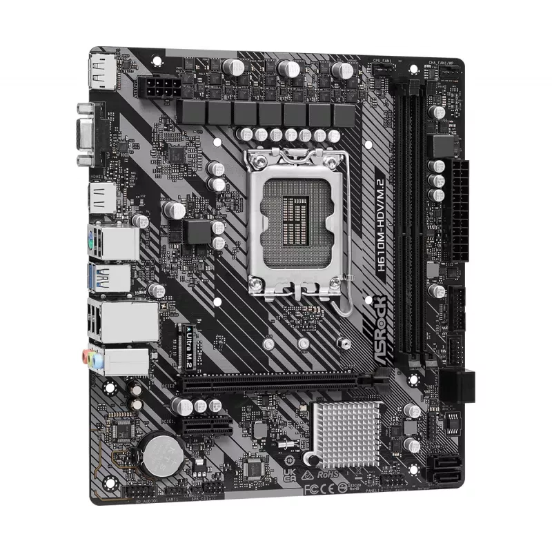 Placa-mãe ASRock H610M-HDV/M.2 R2.0 LGA1700 DDR4 Micro-ATX