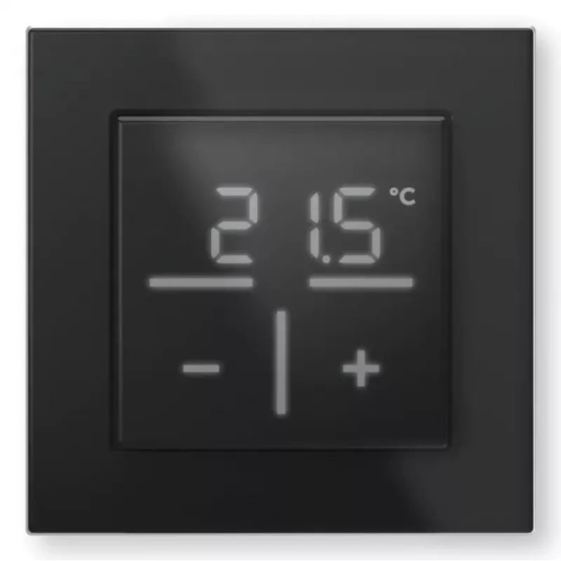 Termóstato de parede em vidro Homematic IP 161570A0 — digital, preto, 230 V, IP20