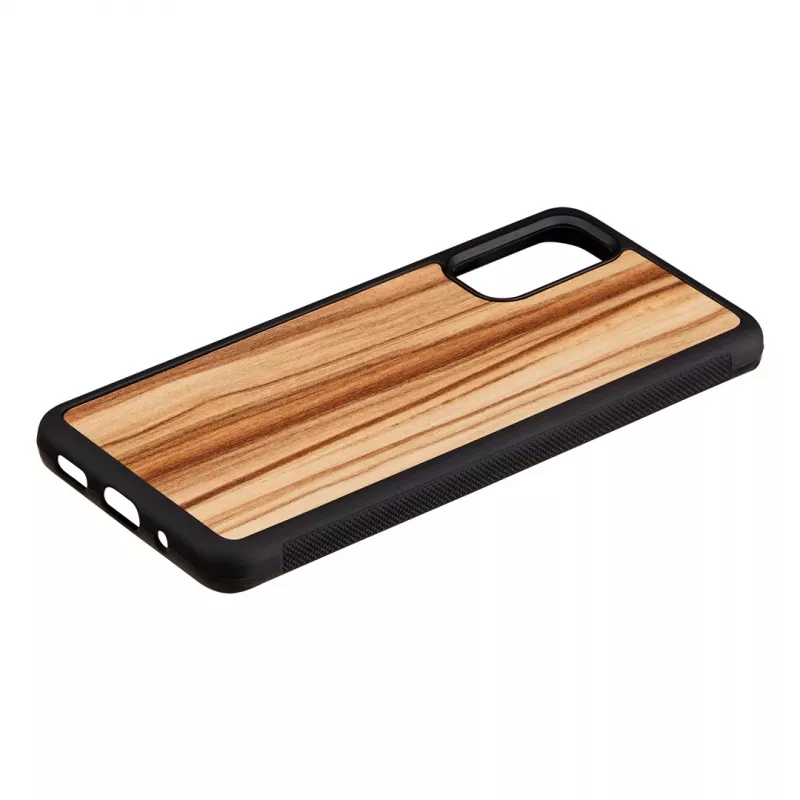 Capa para telemóvel Man and Wood Galaxy S20 Cappuccino preto — capa de proteção para Samsung Galaxy S20