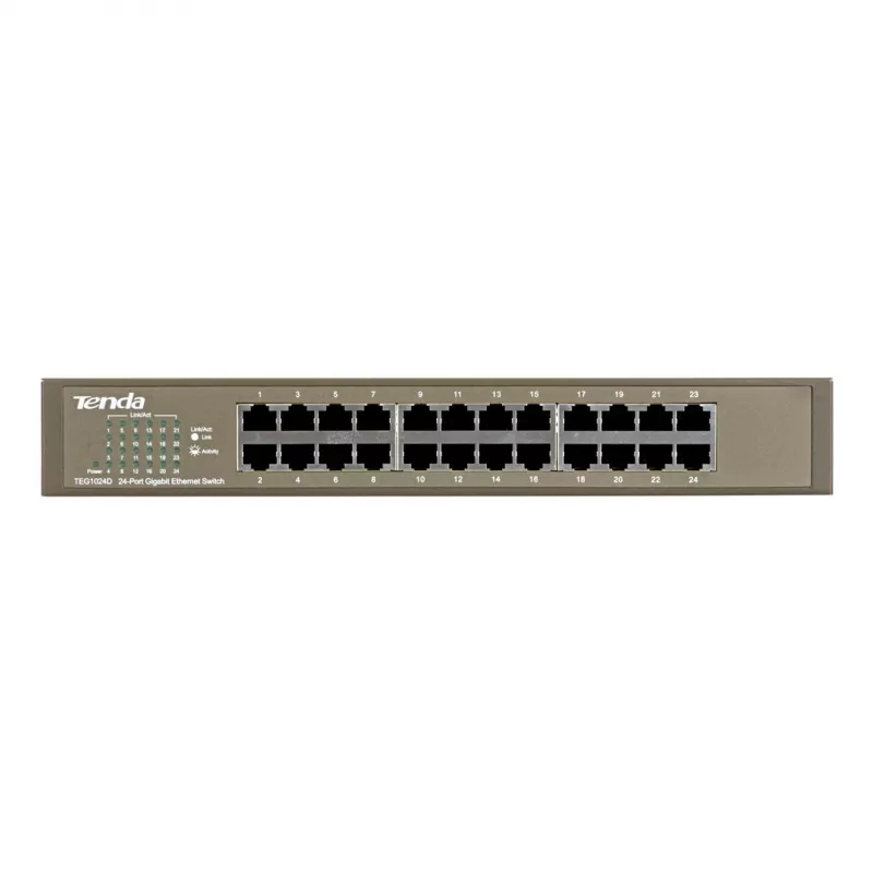 Switch não gerido TENDA TEG1024D 24 Portas Gigabit Ethernet, 48 Gbps, 8000 tabela MAC, azul