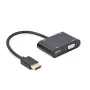 Gembird A-HDMIM-HDMIFVGAF-01 adaptador HDMI macho para HDMI fêmea + VGA fêmea com áudio e porta de alimentação