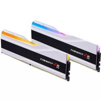 DIMM 64 GB DDR5-6000 (2x 32 GB), memória RAM branca, F5-6000J2836G32GX2-TZ5RW, Trident Z5 RGB, INTEL XMP