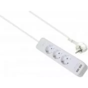 Extensão elétrica helos ADVANCED 3 tomadas com carregador USB, branco, 1,5 m cabo