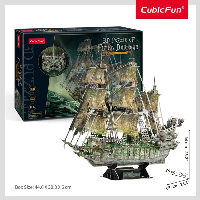 Cubic Fun Puzzle 3D LED O Holandês Voador, 360 peças (306-L527H)