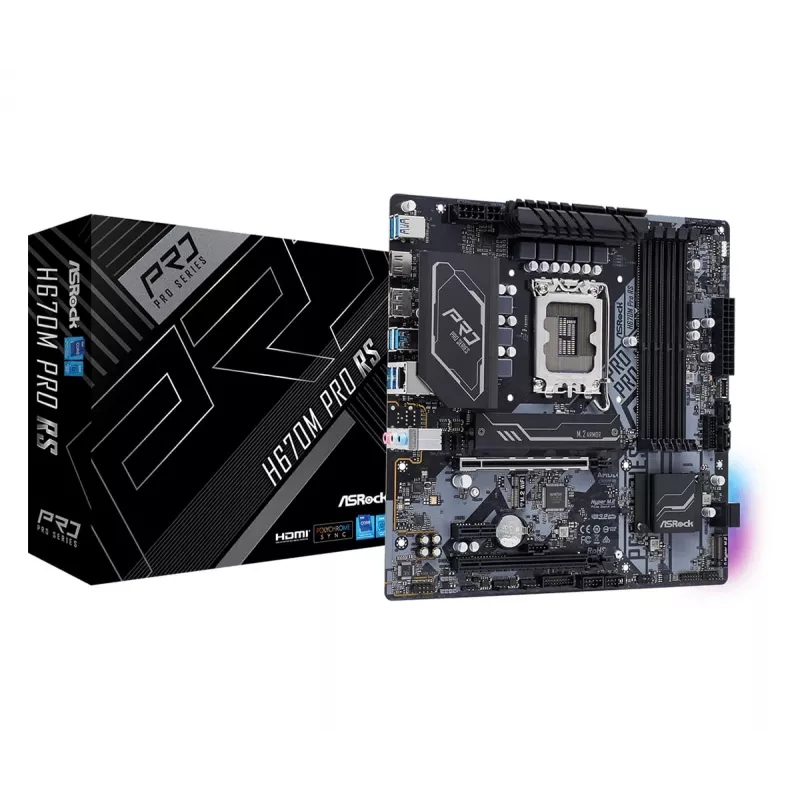 Placa-mãe ASRock H670M Pro RS Intel H670 LGA 1700 micro ATX