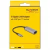 DeLOCK 81570 Adaptador de cabo USB Type-C RJ-45 0,15 m antracite