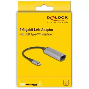 DeLOCK 81570 Adaptador de cabo USB Type-C RJ-45 0,15 m antracite