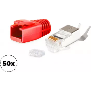 Conector de cabo RJ-45 vermelho ShiverPeaks 72067-50R