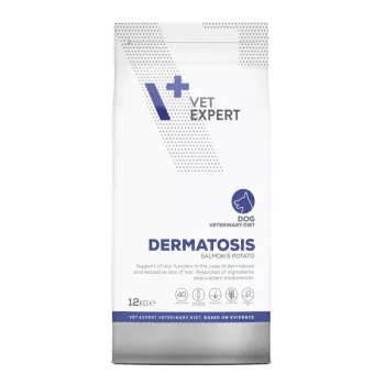 VET EXPERT Veterinary Diet Dermatosis Dog Salmon & Potato - Alimento seco para cães - 12 kg