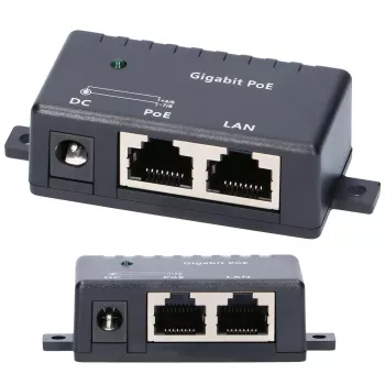 Injetor PoE Gigabit Extralink 1 porta, 1x 1000Mb/s RJ45, Cube