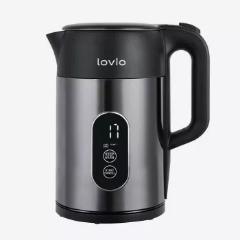 Chaleira elétrica Lovio 1.7L 2200W aço inoxidável