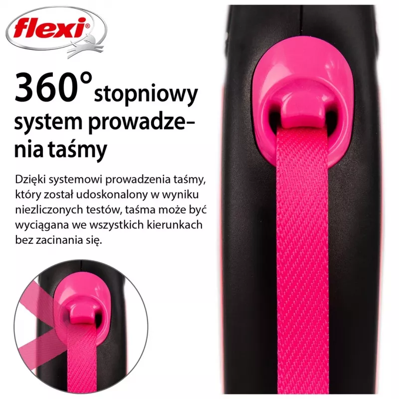 Flexi New Neon S 5 m Trela retrátil para cães