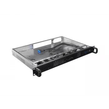 Caixa rack Lanberg SC01-3001-10B 1U preto 4 ventoinhas