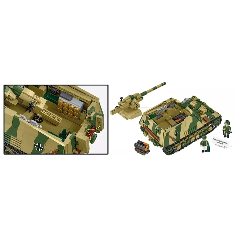 Conjunto de construção Cobi Panzerhaubitze Hummel 1118 peças kit de montagem