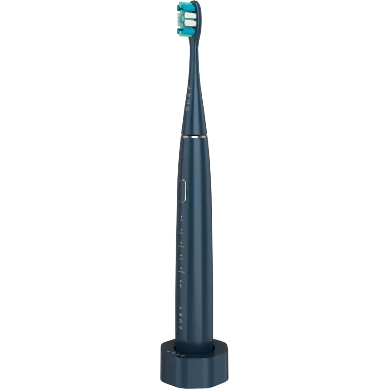 Escova de dentes sem fios, azul-marinho, 3 cabeças de escova, 1400mAh, funções: suave, limpeza, massagem, branco, esfregar