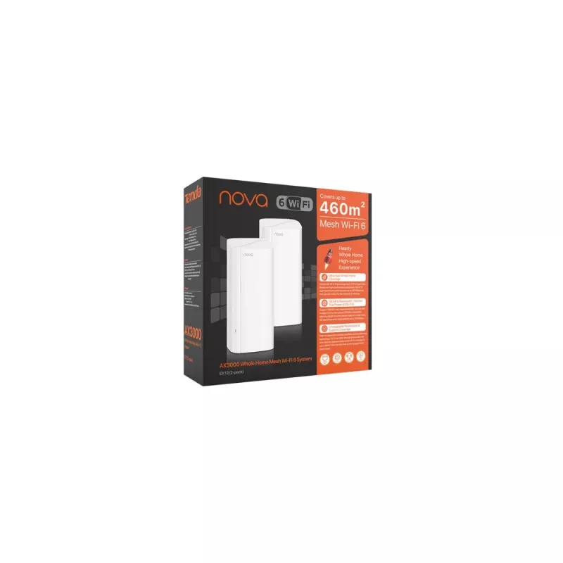 Tenda Nova EX12 (2 unidades) AX3000 sistema Mesh Wi-Fi 6, branco