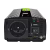 Conversor de tensão Green Cell PowerInverter LCD 12 V 500W/1000W inversor automóvel com ecrã – inversor/adaptador com onda sinusoidal pura automóvel preto